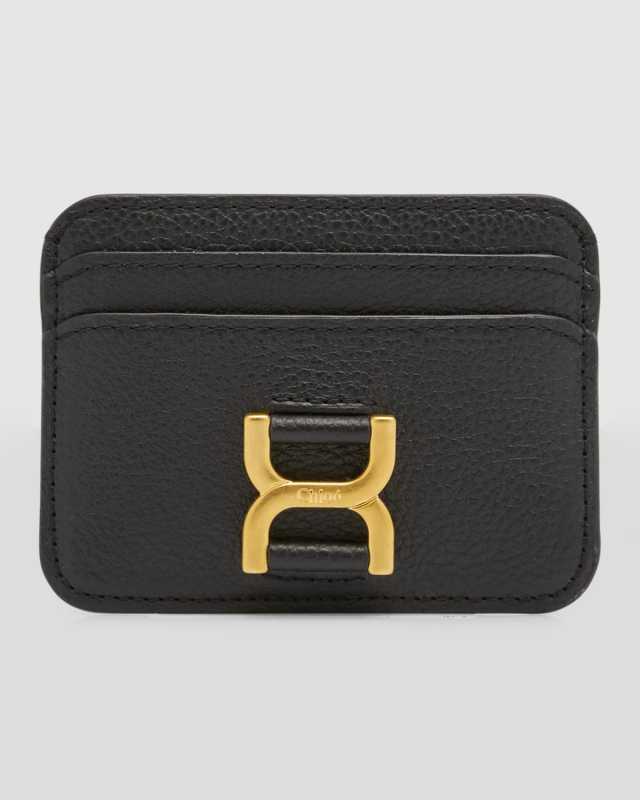 Marcie Card Holder in Grained Leather