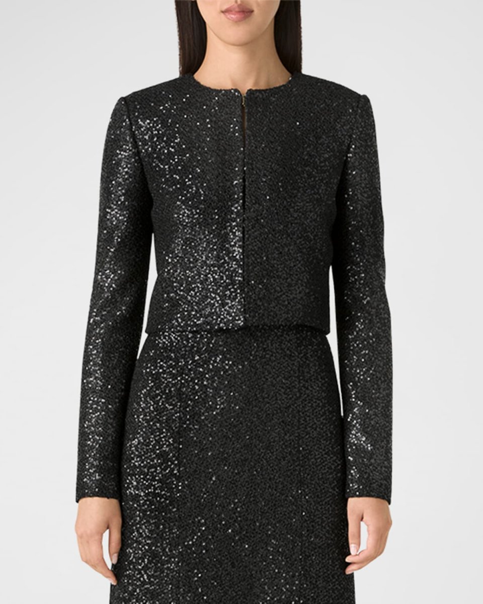 Scattered Sequin Knit Jacket