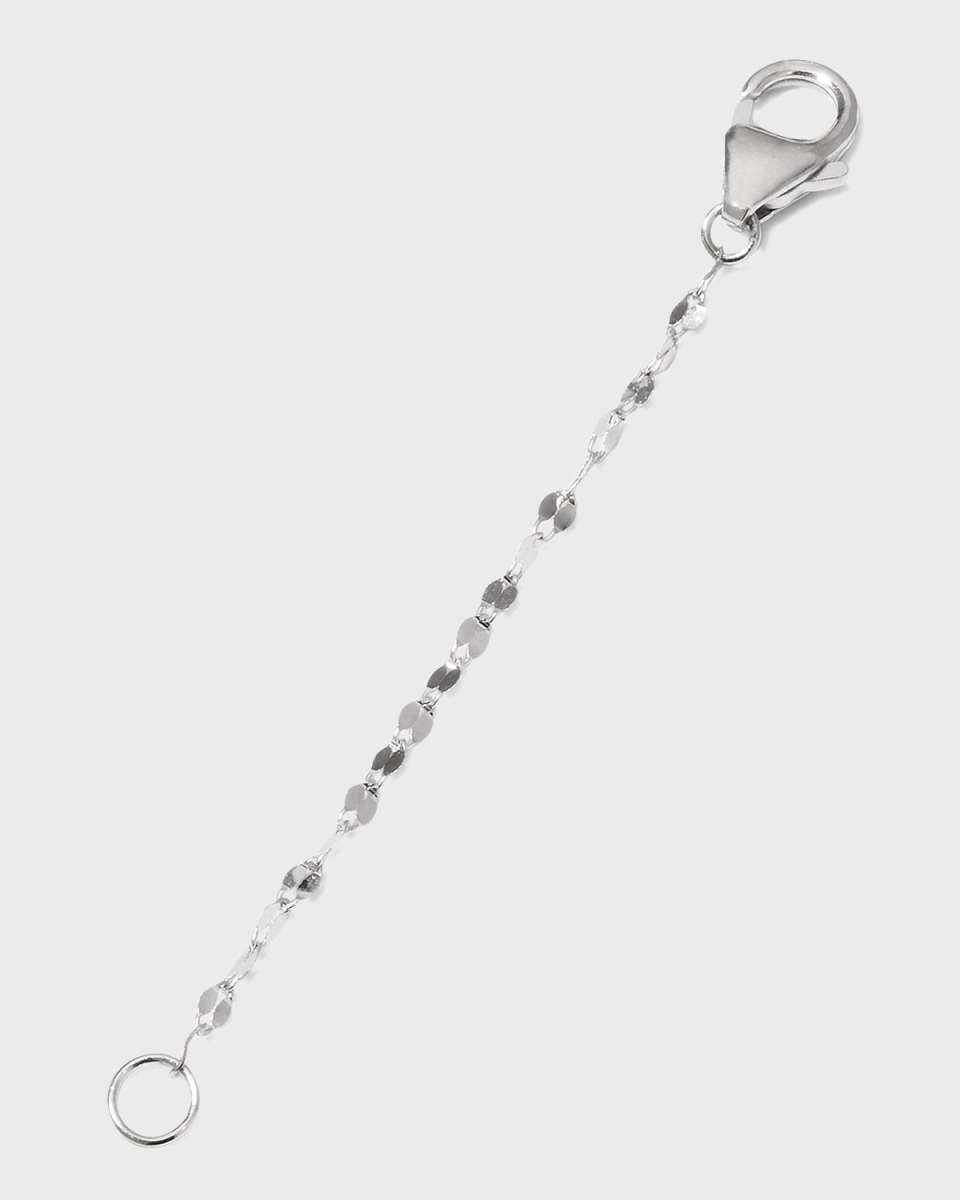 14K White Gold Extender Chain, 2"L