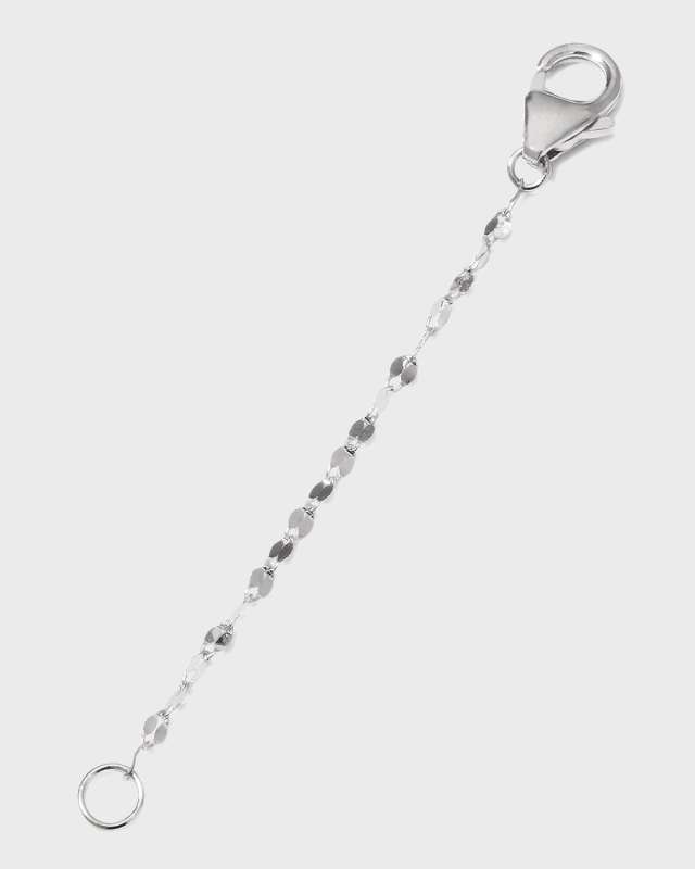 14K White Gold Extender Chain, 2"L