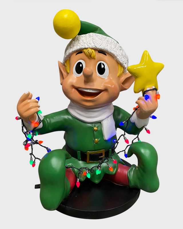 Jangles the Elf Playing with Lights Indoor/Outdoor Christmas Decoration