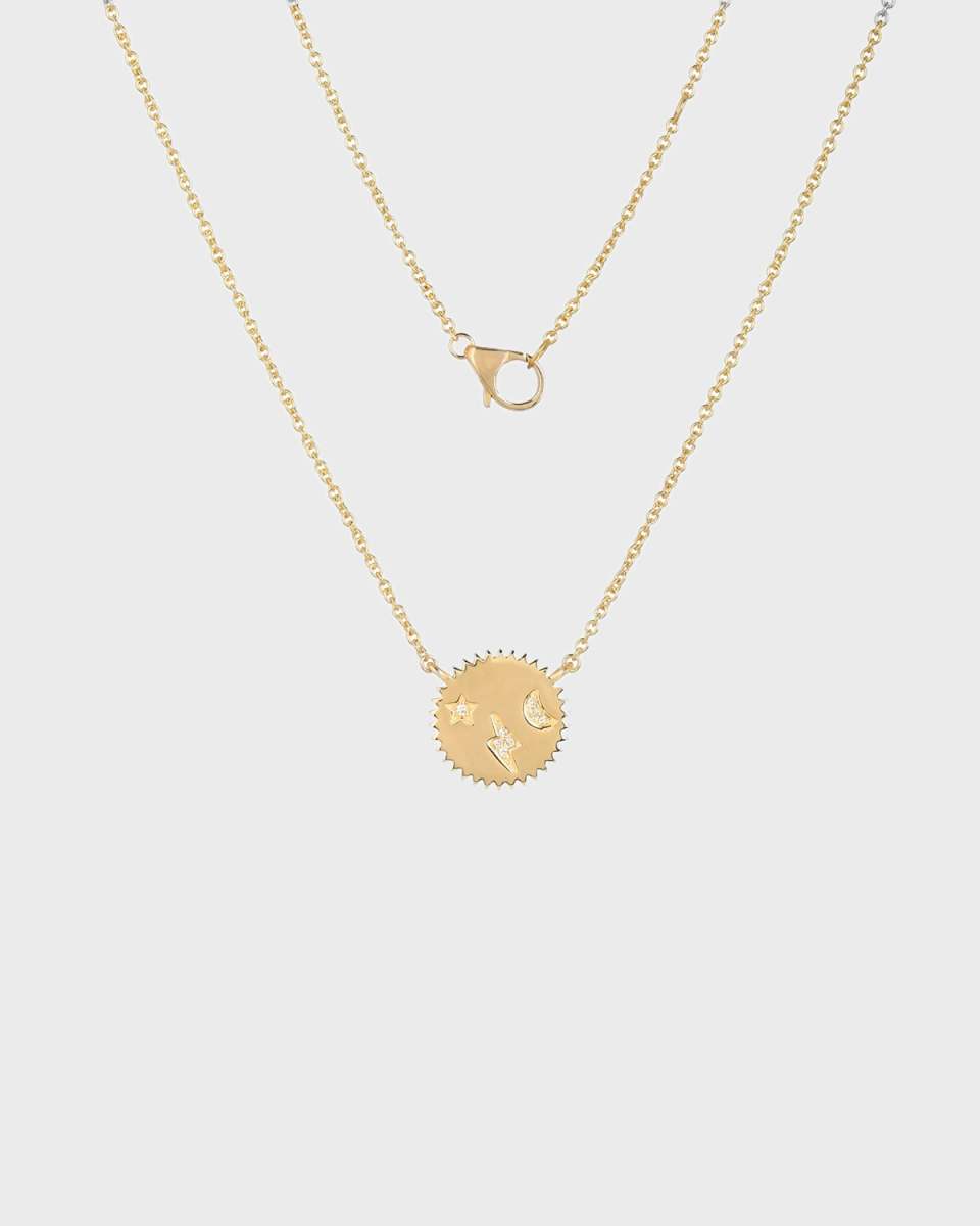 Celestial Disc Small Necklace