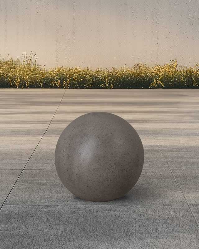 Pozzo Terrazzo Gray 20" Gazing Ball