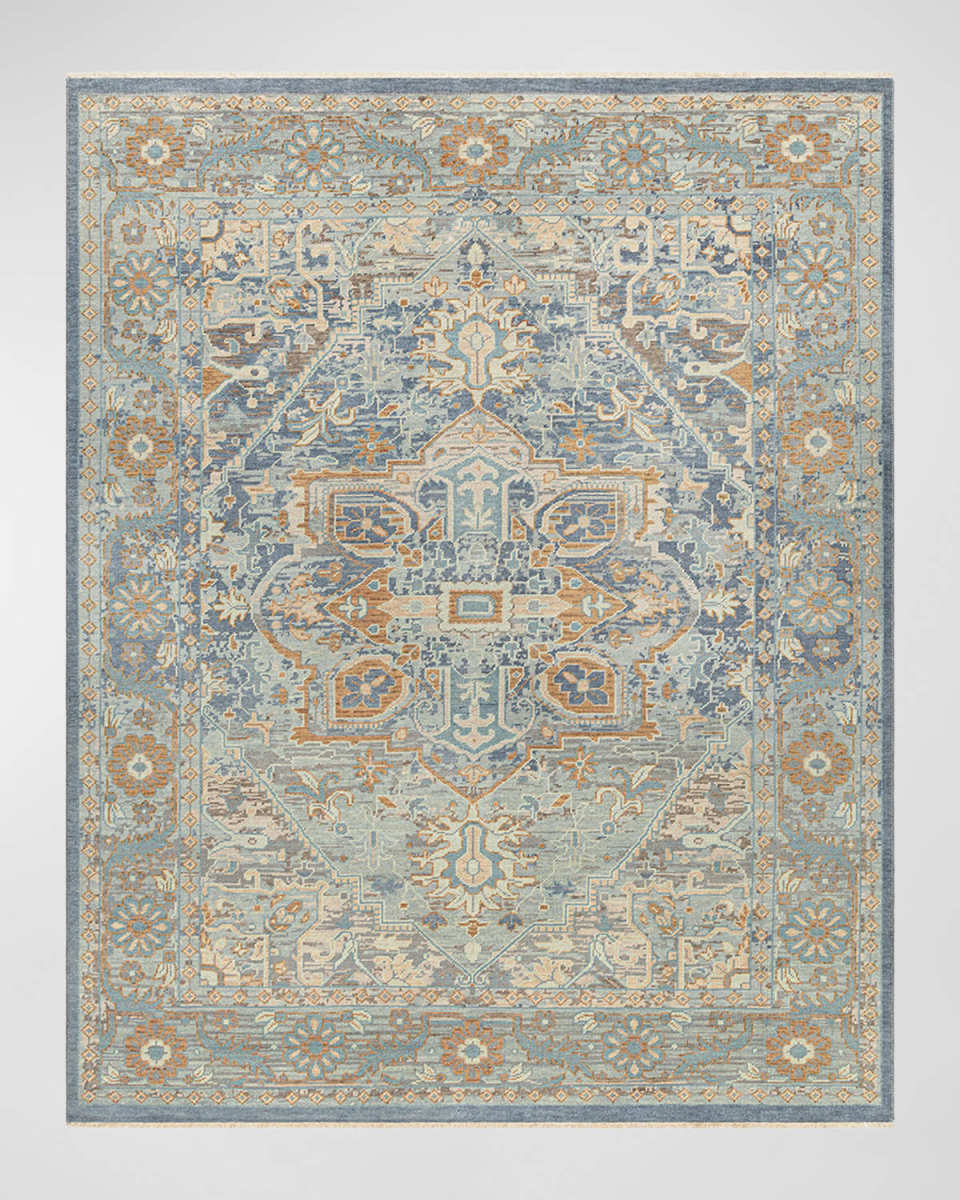 Cappadocia Pale Blue Hand-Knotted Rug, 8' x 11'