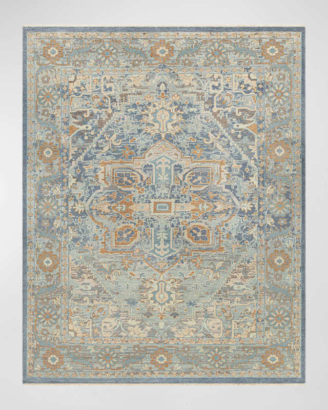 Cappadocia Pale Blue Hand-Knotted Rug, 8' x 11'