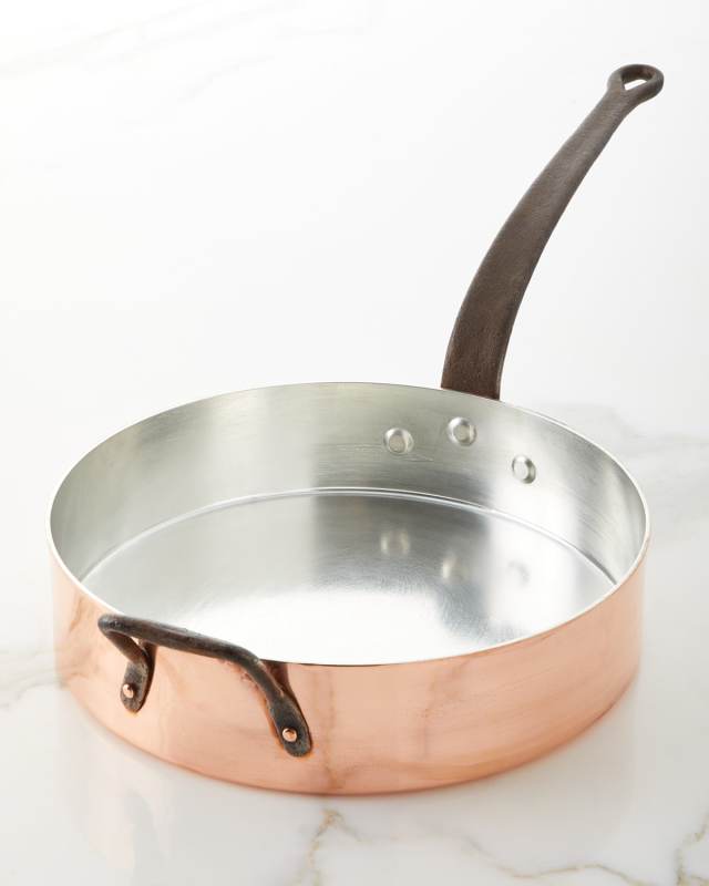Solid Copper Tin-Lined Saute Pan