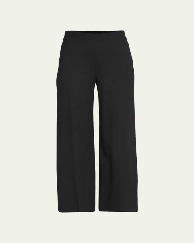 Cropped Flare Trousers