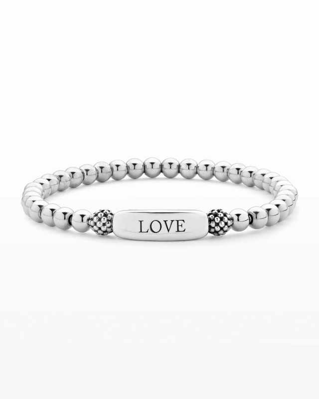 Signature Caviar Love Stretch Bracelet