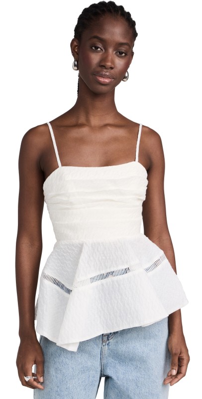 Aje Cinque Jacquard Top Ivory