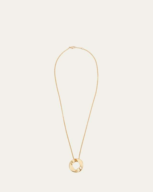 18k Yellow Gold Curb Link Pendant Necklace