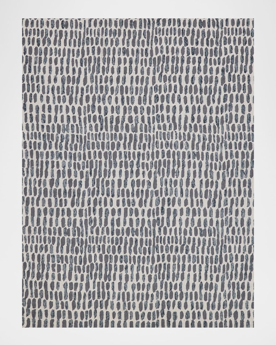 Ink Blot Hand-Tufted Black & Gray Rug, 8' x 10'