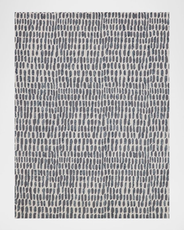 Ink Blot Hand-Tufted Black & Gray Rug, 8' x 10'