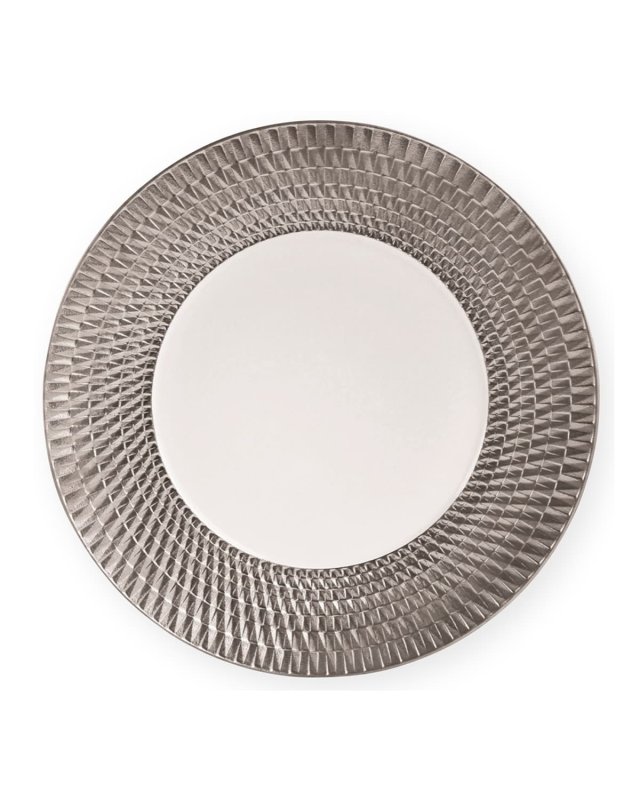 Twist Platinum Dinner Plate, 10.6"
