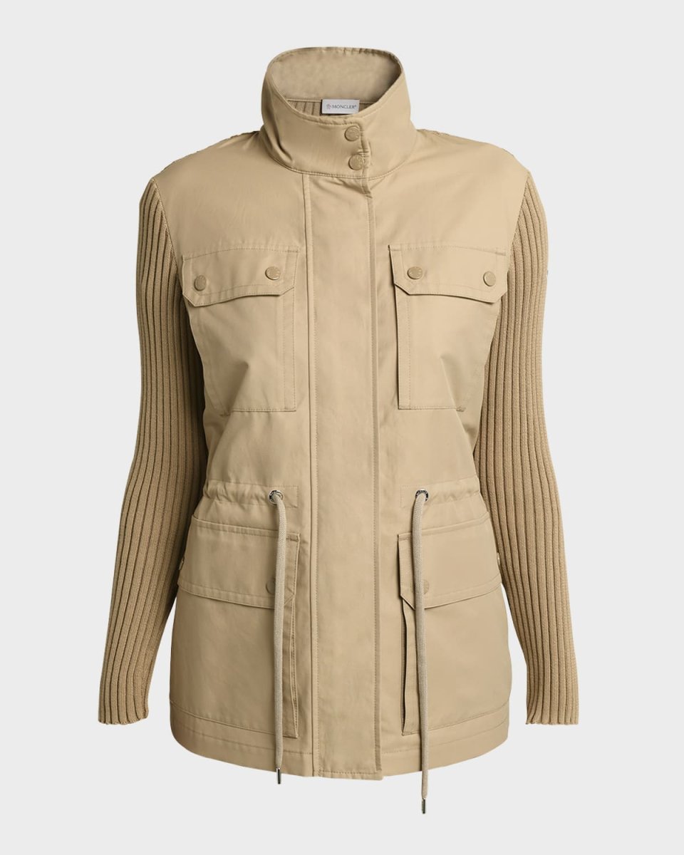 Rib-Knit Utility Jacket
