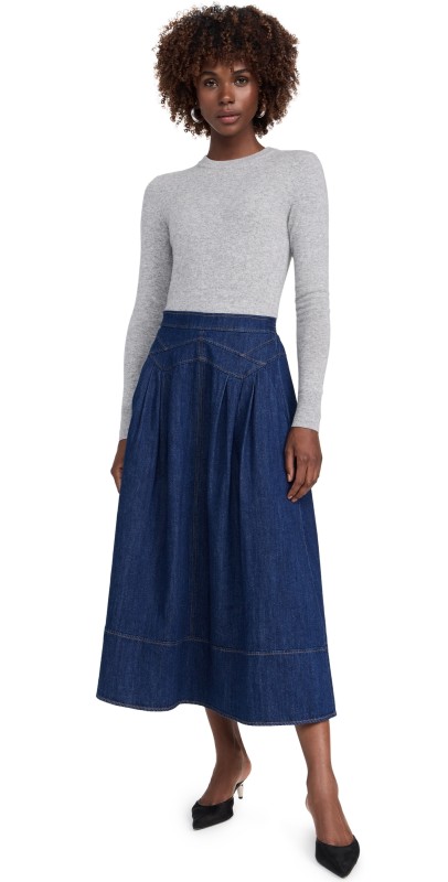 Shoshanna Hansen Dress Grey/Dark Denim