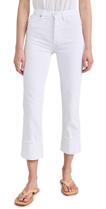 7 For All Mankind Logan Stovepipe Jeans Snow White