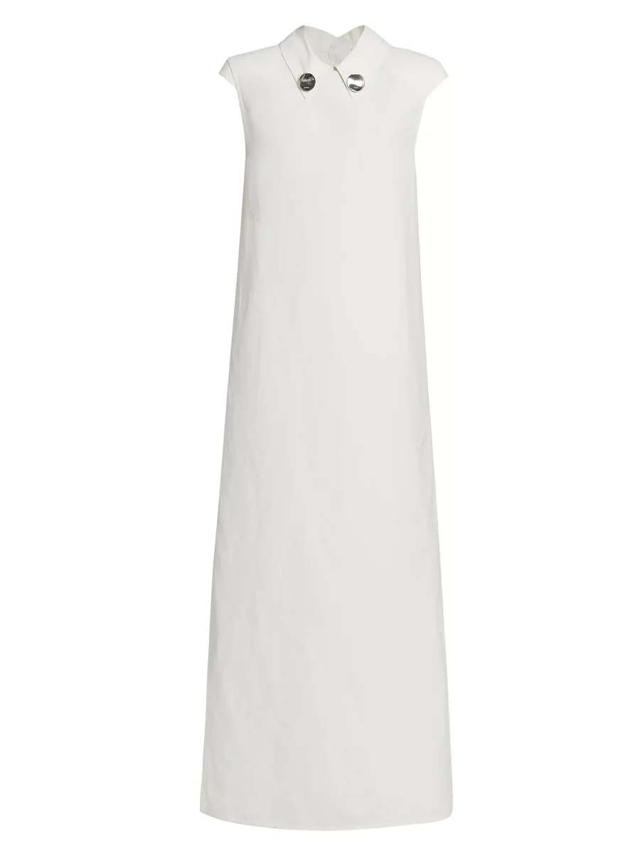 Jil Sander Jewel-Embellished Maxi Shift Dress
