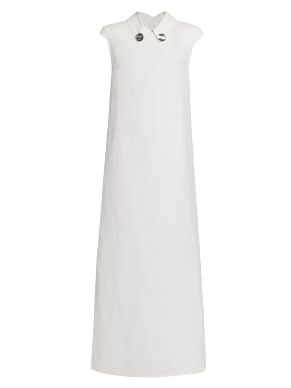 Jil Sander Jewel-Embellished Maxi Shift Dress