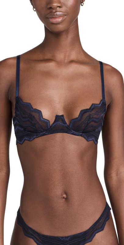 Coco de Mer Muse by Coco de Mer Margot Plunge Bra Navy