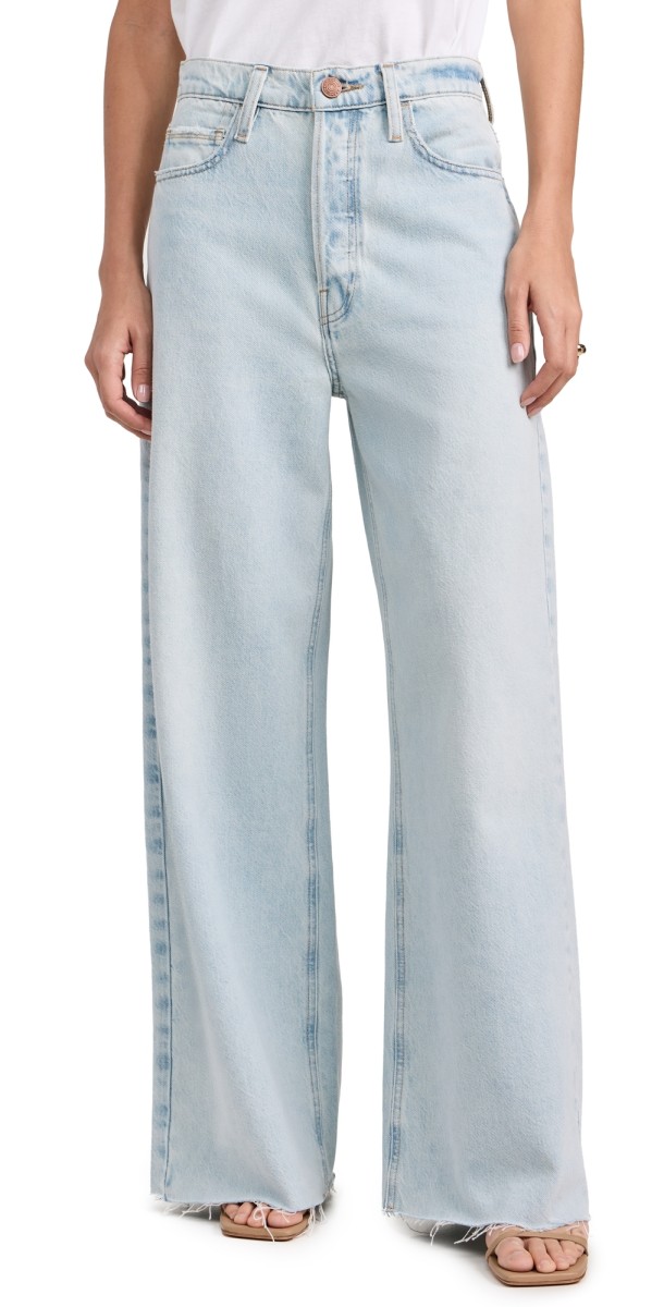 FRAME Le Low Baggy Wide Leg Jeans Fizz Indigo