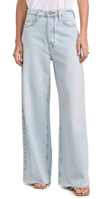 FRAME Le Low Baggy Wide Leg Jeans Fizz Indigo