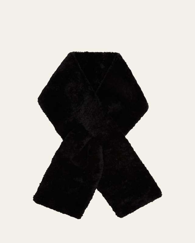 Sheep Shearling Pull-Through Scarf