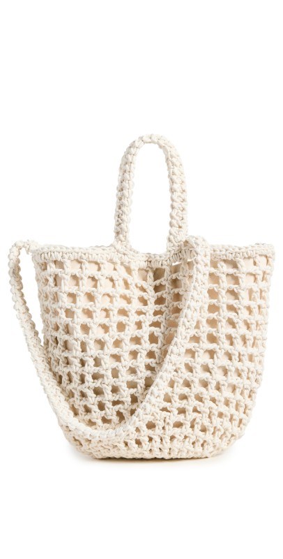 Madewell Crochet Rope Tote Antique Cream