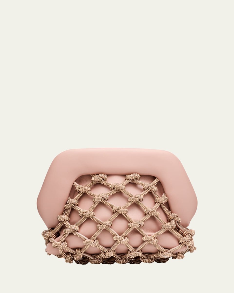 Gea Knot Strass Vegan Fabric Clutch Bag