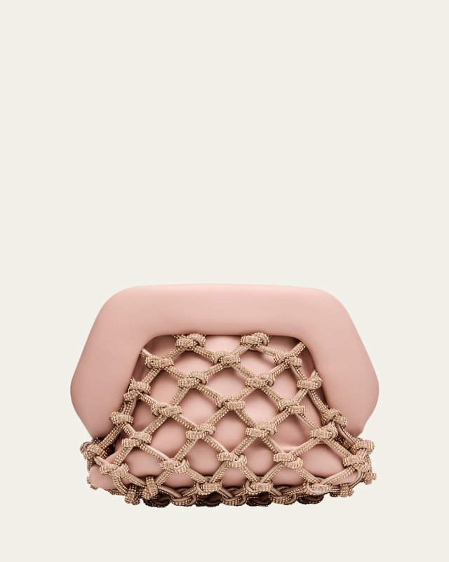 Gea Knot Strass Vegan Fabric Clutch Bag