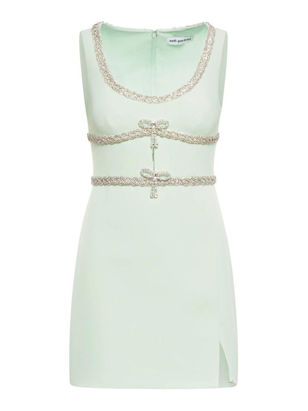 Self Portrait Robe Courte - Vert