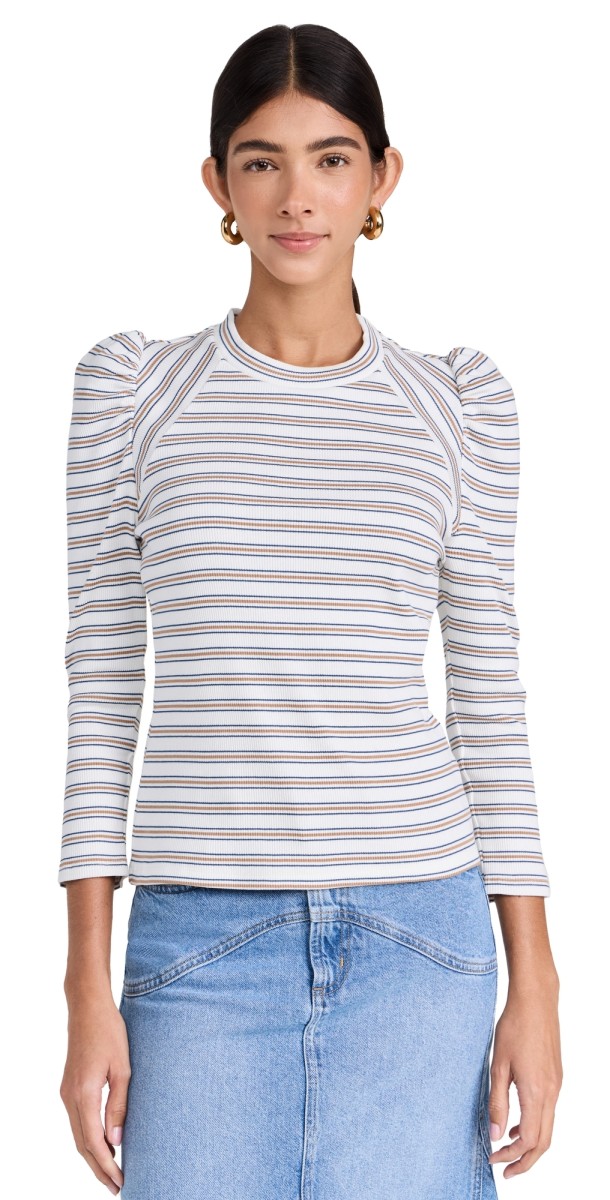 Veronica Beard Jean Delano Top Off White Multi