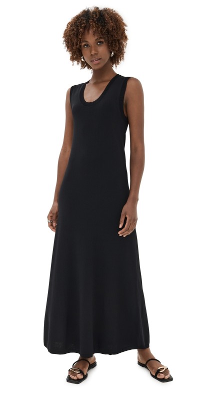Róhe Scoop Neck Knitted Dress Black