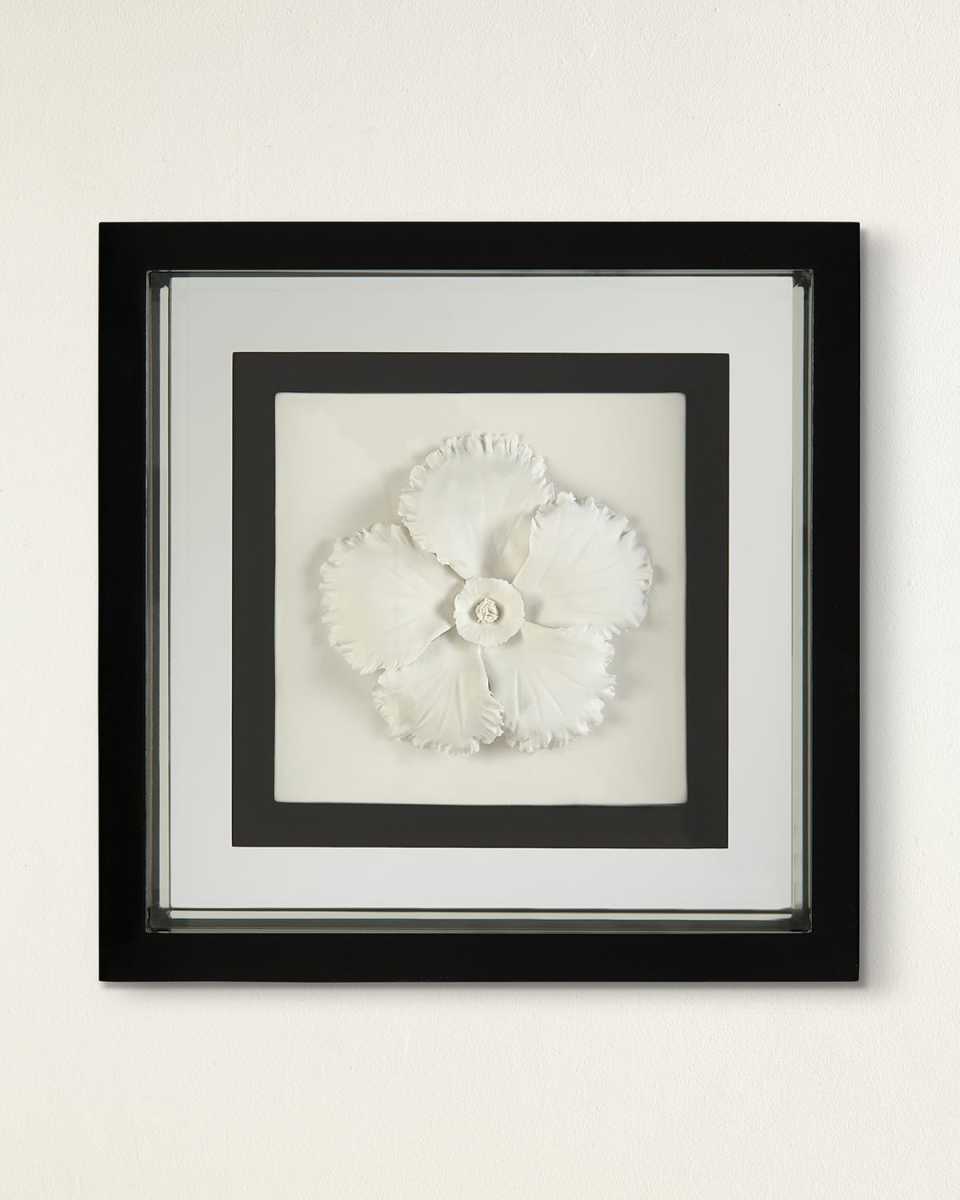 "Black & White Porcelain Flower II" Wall Art