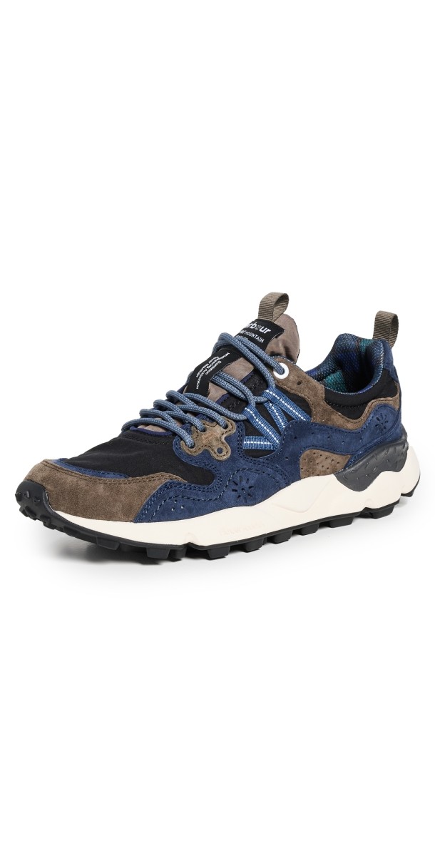 Flower Mountain Barbour x Flower Mountain Yamano 3 Sneakers Navy Olive