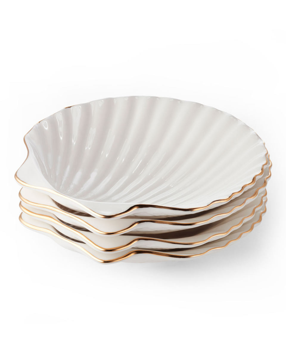 Shell Appetizer Plates, Set of 4