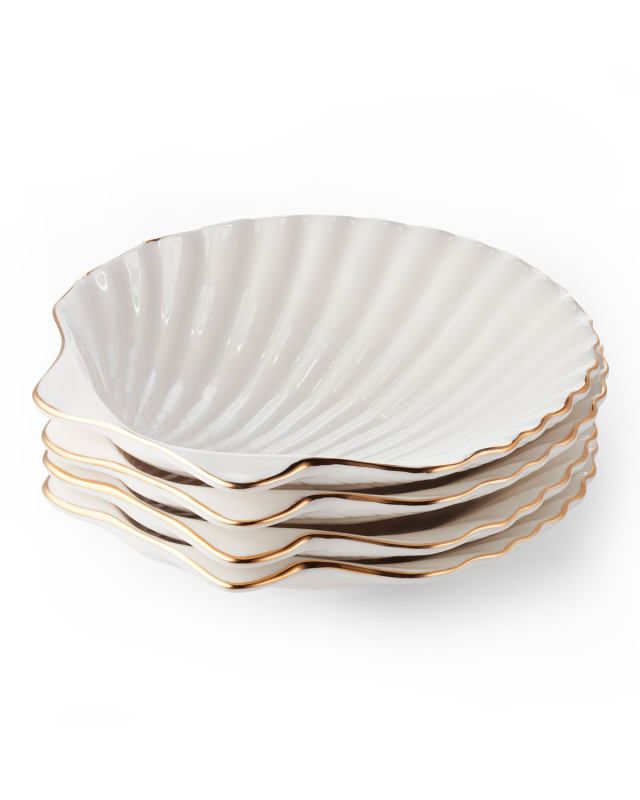 Shell Appetizer Plates, Set of 4