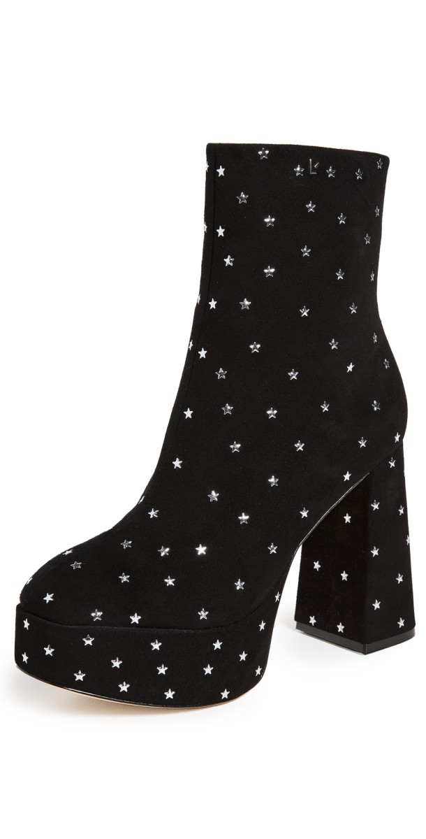 Larroude Dolly Boots Black Stars