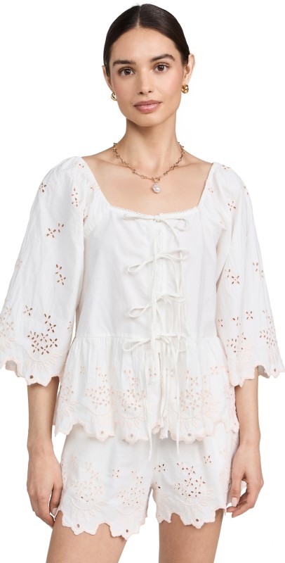 Damson Madder Lana Blouse White