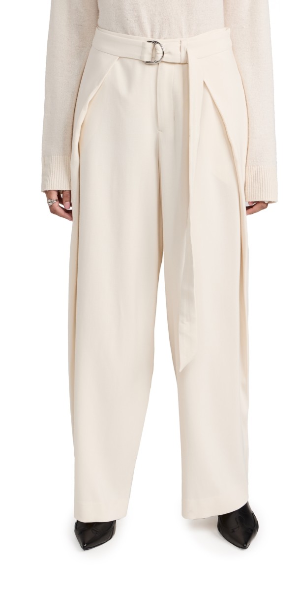 AMI Trousers with Panels Ivory
