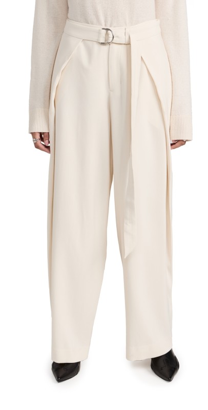 AMI Trousers with Panels Ivory