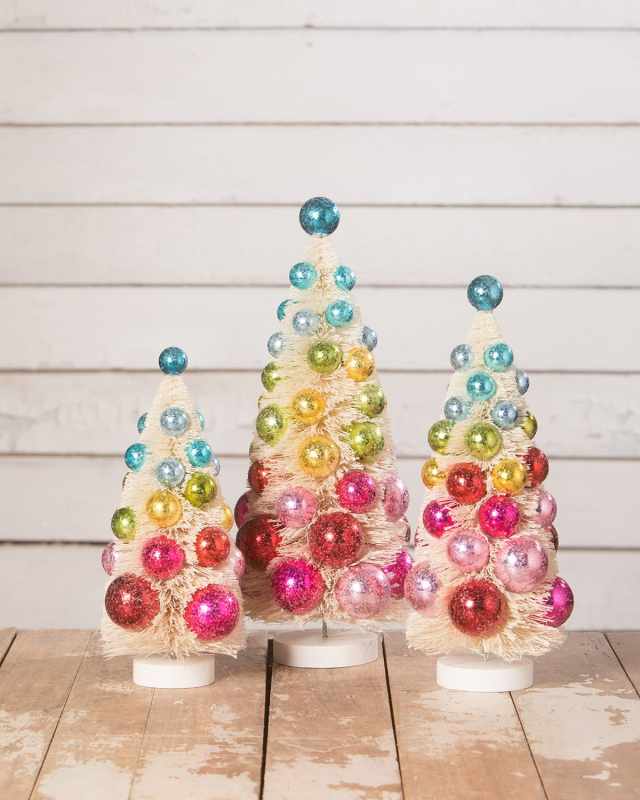 Bright Hues Polka Dot Trees, Set of 3