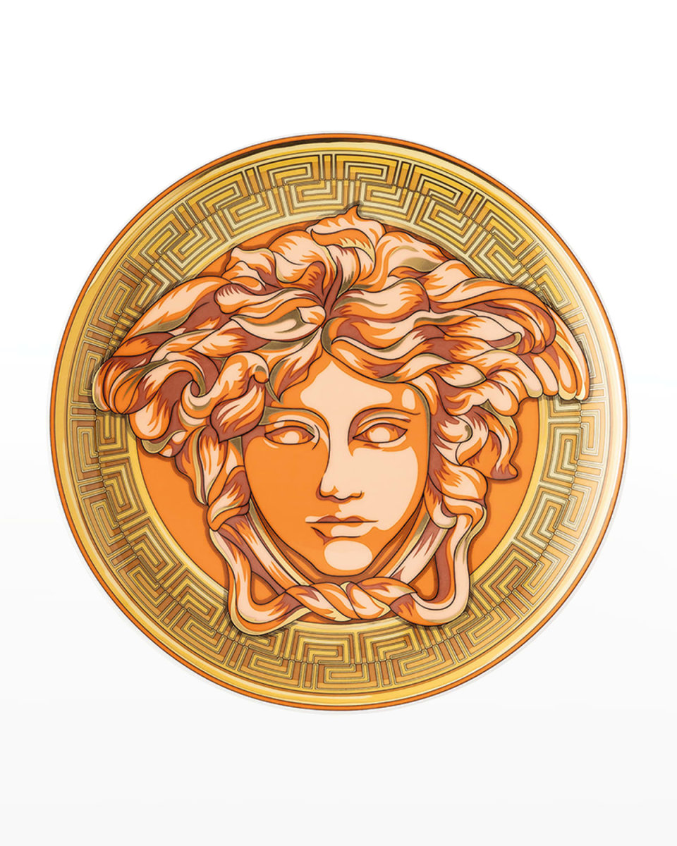 Medusa Amplified Orange Coin Bread & Butter Plate