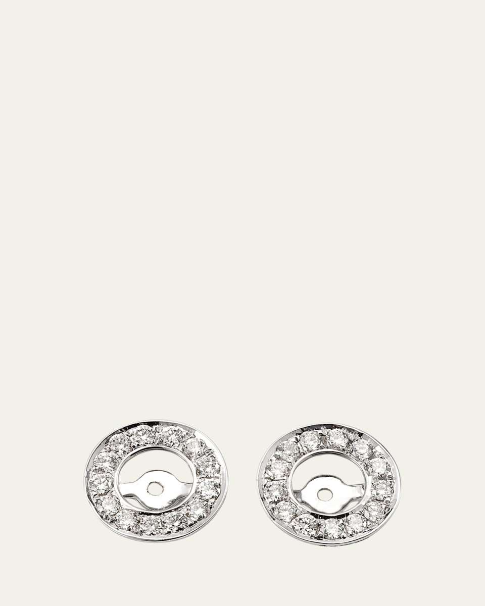18K White Gold Diamond Earring Halos