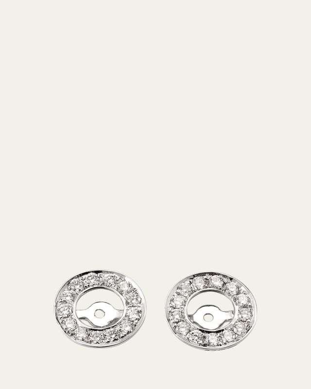 18K White Gold Diamond Earring Halos
