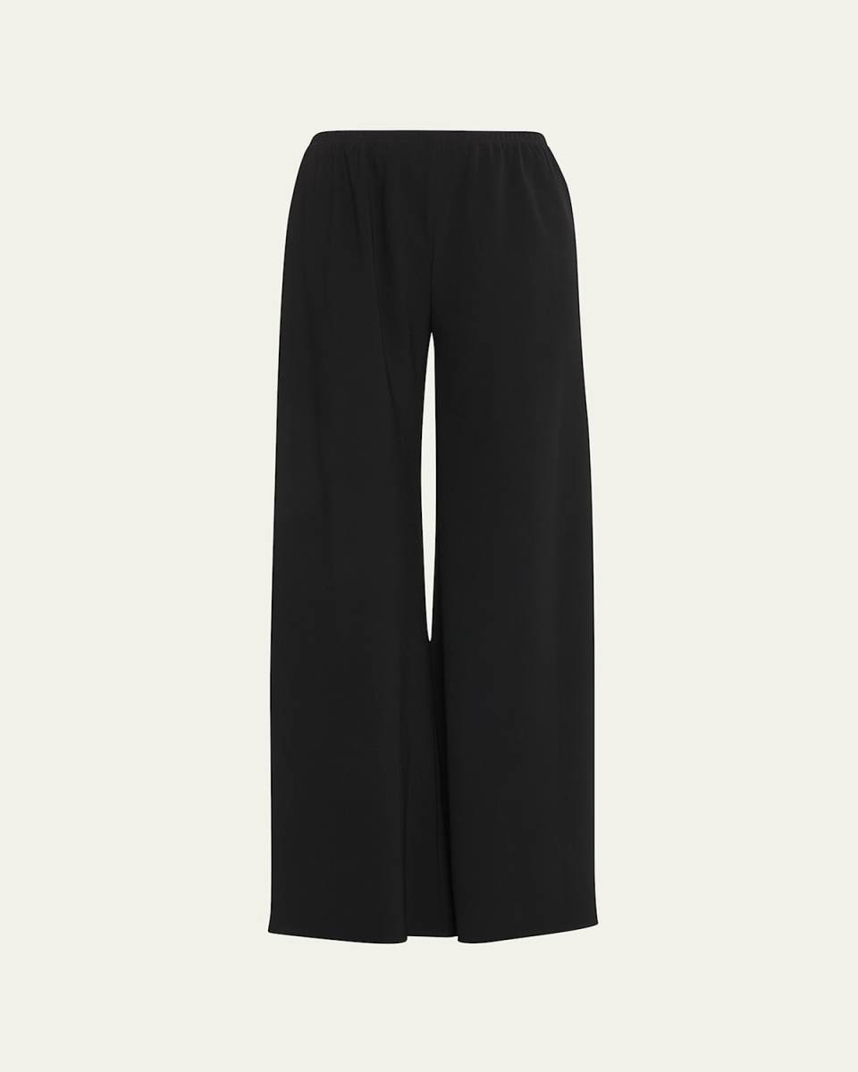 Gala Wide-Leg Crepe Pants