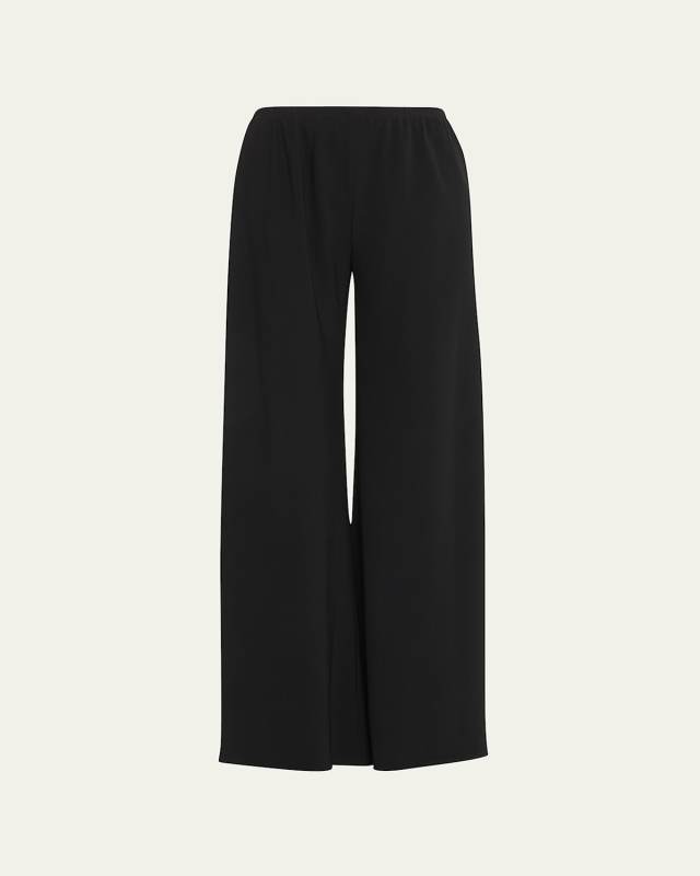 Gala Wide-Leg Crepe Pants
