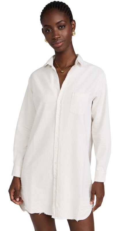 Frank & Eileen Classic Shirtdress Vintage White