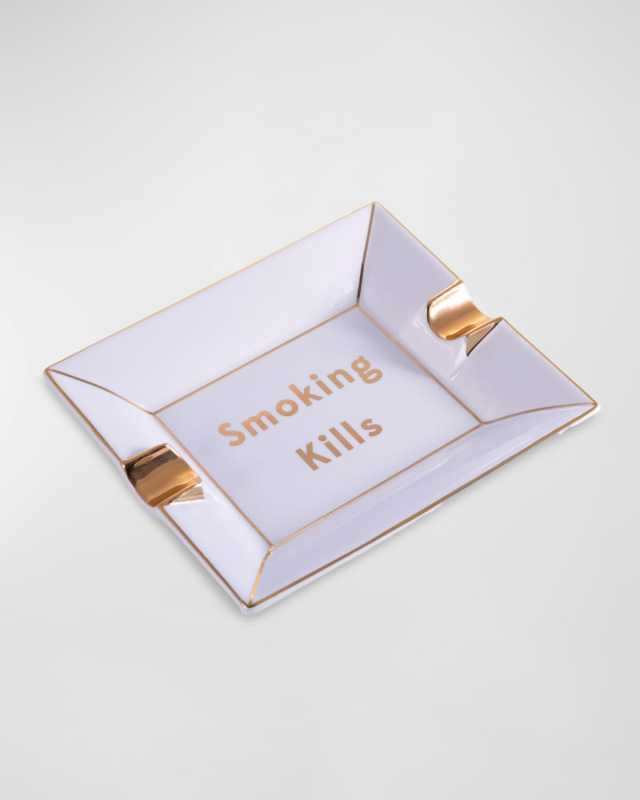 Smoking Kills Porcelain Ashtray Catchall