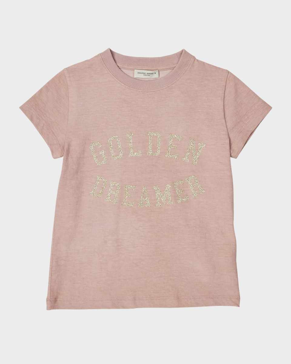 Girl's Journey Glittery Logo-Print T-Shirt, Size 4-