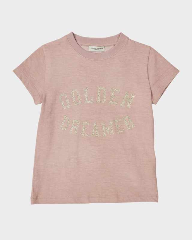 Girl's Journey Glittery Logo-Print T-Shirt, Size 4-
